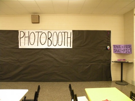 A "Photo Booth" is laid out as a backdrop to take pictures in front of 