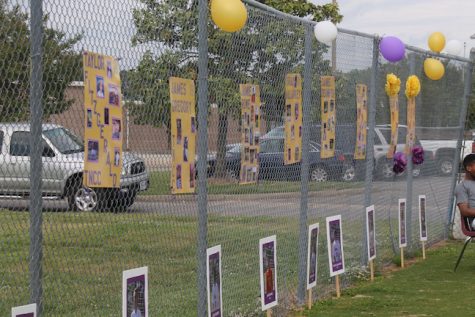 The field was decorated for the Seniors with balloons, streamers, and posters with pictures of them playing, reflecting on their past years playing for Menchville soccer.