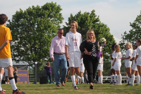 Senior, Taylor Fitzgerald was escorted by his parents and brother, Ian Fitzgerald.