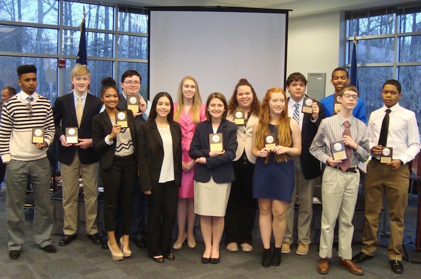 Winning FBLA members pose for  a group photo