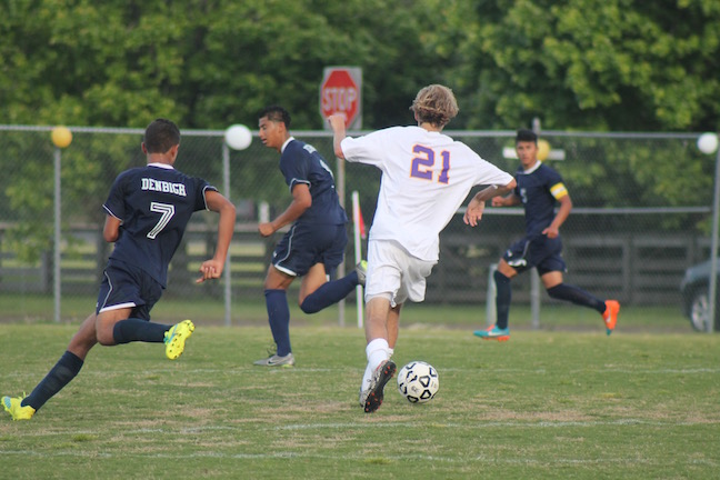 Senior Taylor Fitzgerald gains possession of the ball. 