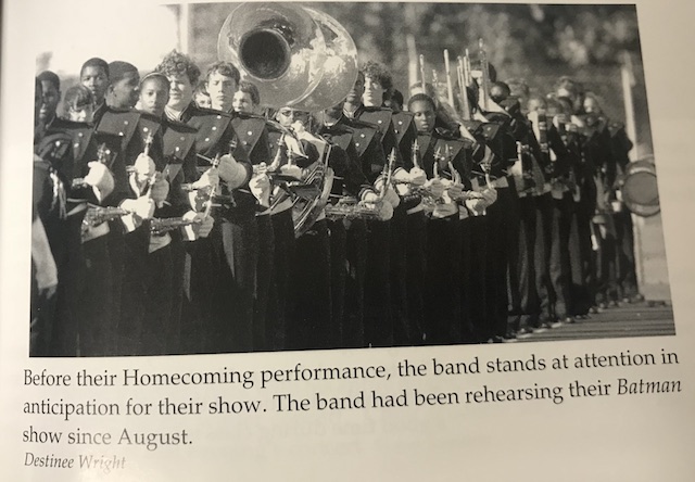 Circa 2007, Menchville's Marching band standing in anticipation before their Homecoming performance.