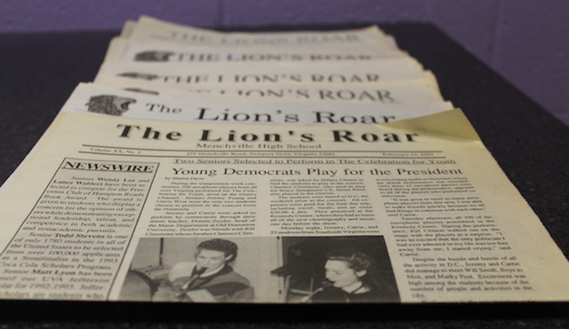 The look of The Lions Roar has changed a lot through the years, but its presence remains steadfast at Menchville High School.