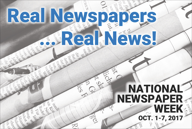 This year's theme for National Newspaper Week focuses on local newspaper accuracy and its community impact.