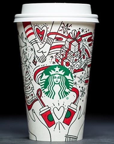 Starbucks 2017 holiday cups photographed on Monday, October 23, 2017.  (Joshua Trujillo, Starbucks)