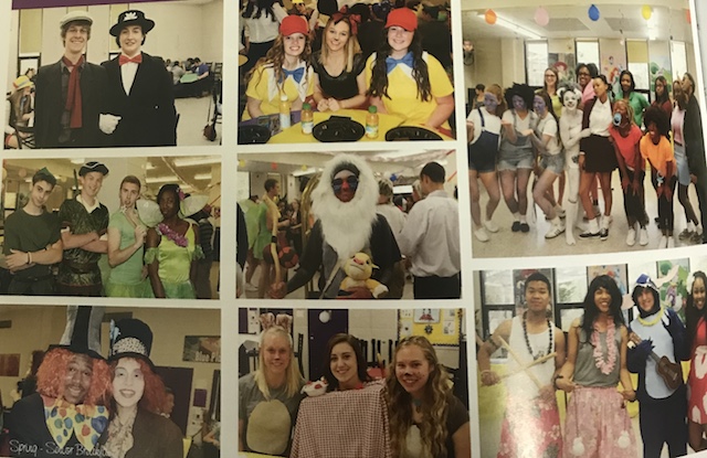 Class of 14 Seniors dressed in their costumes for their Senior Breakfast theme Dining with Disney.