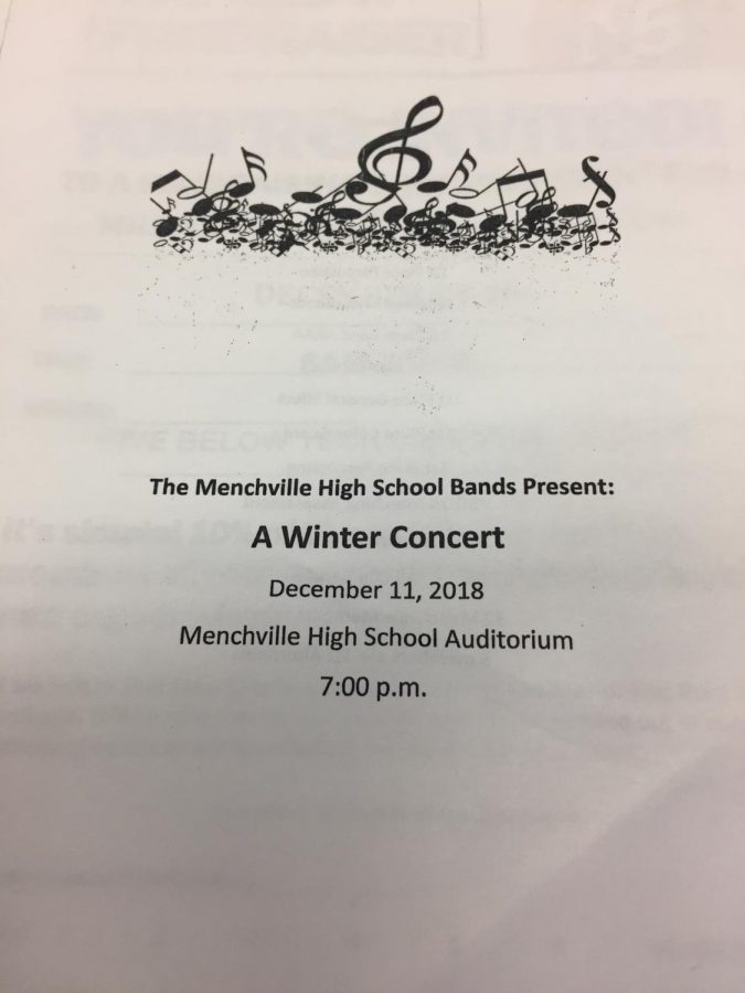 Menchville Concert and Symphonic bands performed their holiday concert on Tuesday, December 11th.