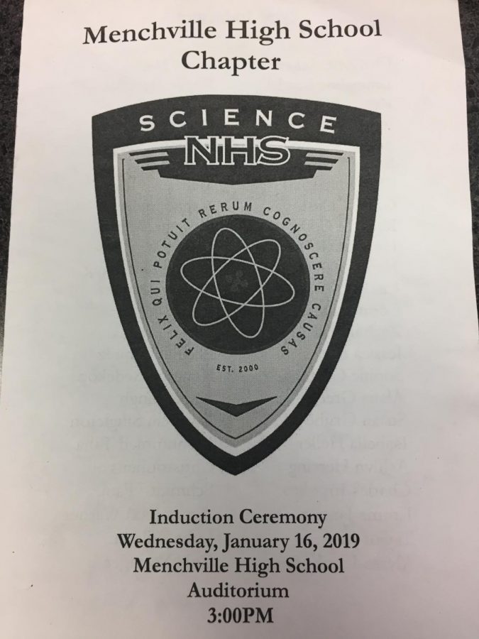 The newly formed National Science Honor Society inducted their first new members on Wednesday, January 16.
