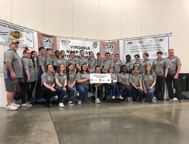 The Menchville Archery team placed 5th in their Bullseye Tournament and 6th in the IBO 3D Challenge on Saturday, March 9.