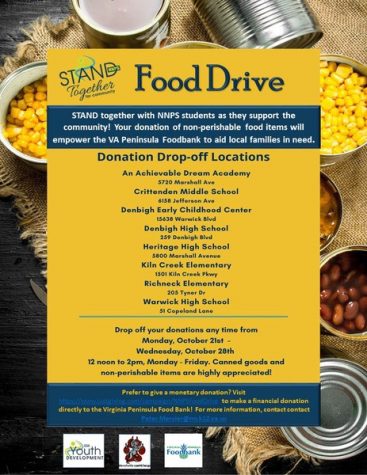 Fare Share partnered with NNPS Youth Development to organize and host a city-wide canned food drive.