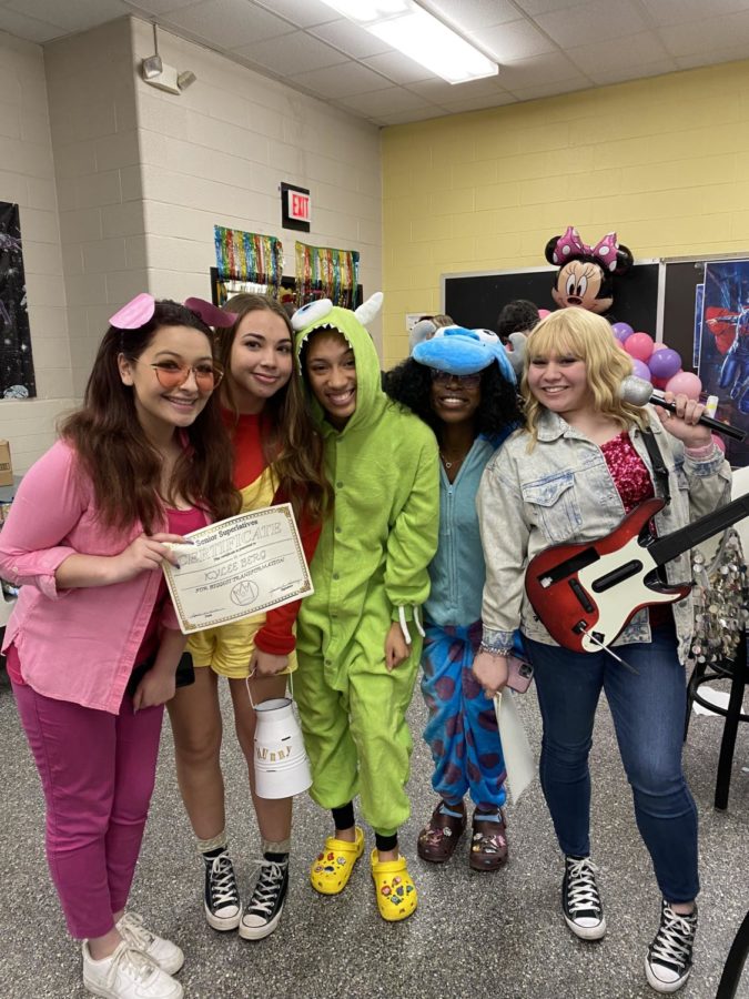 Piglet, Pooh, Mike, Sully, and Hannah Montana were all featured costumes